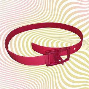 Women's Plus Size Hot Pink y2k Jelly Acrylic Belt, XL XXL 1X 2X